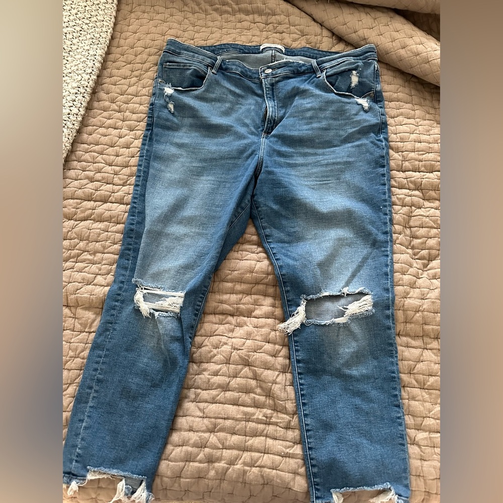 Abercrombie super skinny ankle jeans - raw hem